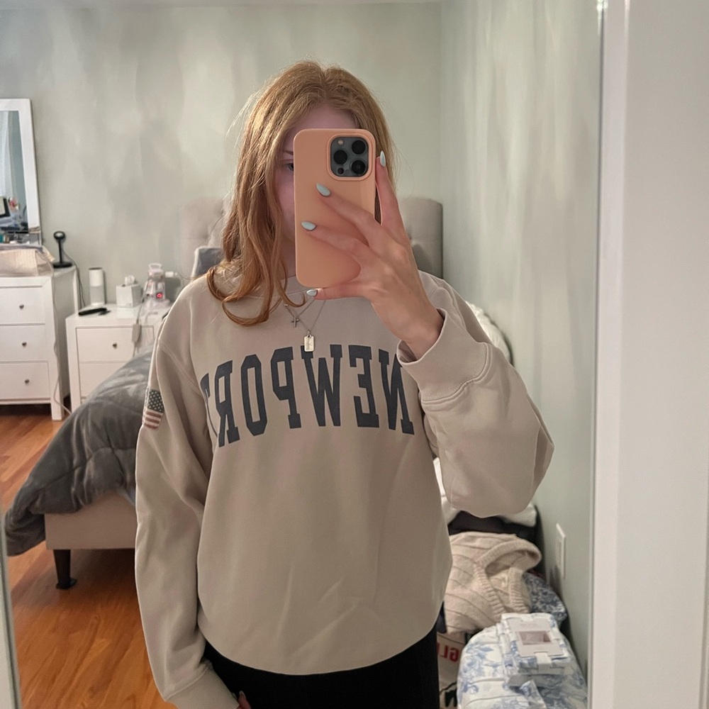 Brandy Melville Cream Newport Crew Neck